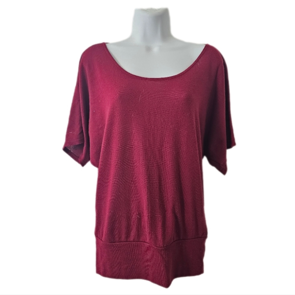 Maroon top